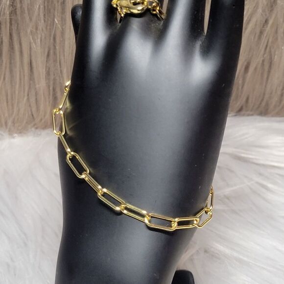 Paperclip Link Chain Anklet - Picture 9 of 9